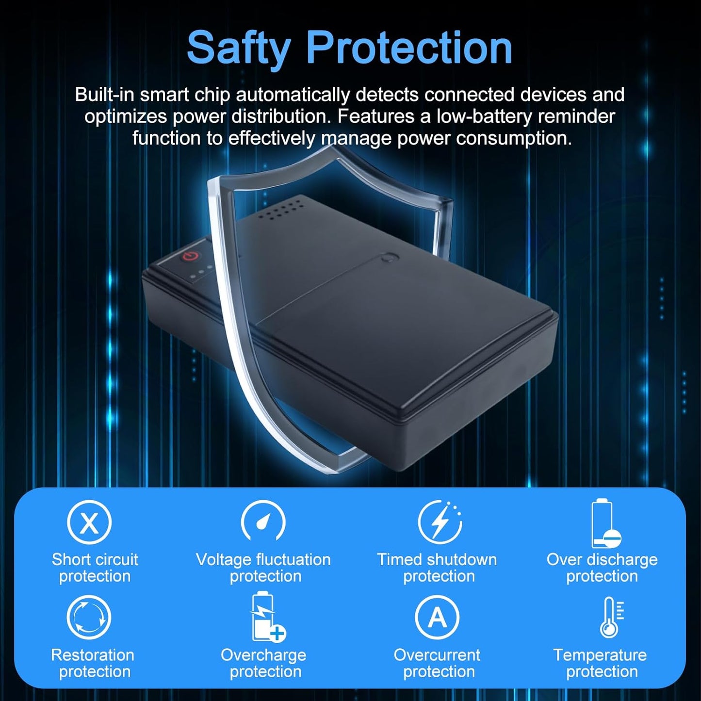 Fuente de alimentación Mini DC UPS
